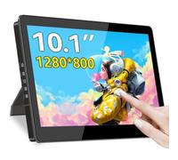 Magedok 10.1” Touch Screen Monitor, IPS 1280x800 Small USB-C Secondary Display, 10-Point Touch, HDMI, VESA, Dual Speakers, Mini Monitor for Laptop PC Raspberry Pi 3D Printer