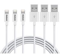 MaGeek iPhone Charger Cable 1m, [Pack of 3pcs, 1.0 Meter], [Apple MFi Certified] Lightning to USB Cables for iPhone 14/13/12/11/X/8/7/6s/6/5s/5c/5/SE Series, iPad Pro/Air/iPad mini, iPod (White)