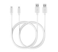 MaGeek [Pack of 2pcs] 6ft / 1.8m Premium Extra Long Micro USB to USB Cable High Speed USB 2.0 A Male to Micro B for Samsung, HTC, Sony, Motorola, LG, Google, Nokia and More(White)