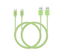 MaGeek USB Type C Cable, (2-Pack) (1.8m / 6ft) Extra Long USB C to USB 2.0 Cables for Samsung Galaxy S8,S8 Plus, Nexus 6P, LG G6, new MacBook, Google Pixel XL,OnePlus2 and more (Green)