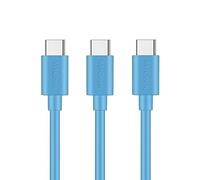 MaGeek USB Type C Cable, (3-Pack)(1.0m / 3.3ft) USB C to USB 2.0 Cables for Samsung Galaxy S8,S8 Plus, Nexus 6P, LG G6, new MacBook, Google Pixel XL,OnePlus2 and more (Blue)