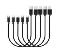 MaGeek USB Type C Cable, (5-Pack)(0.3m / 1ft) Short USB C to USB 2.0 Cables for Samsung Galaxy S8, S8+, Nexus 6P, LG G6, new MacBook, Google Pixel XL,OnePlus2 and more (Black)