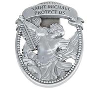 Mageeki Guardian Angel Sun Visor Clip for Cars - Reads Saint Michael Protect Us, Bless Driving Safety Gift for New Drivers and Car Enthusiasts