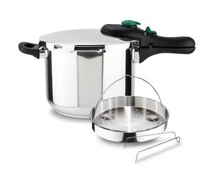 Magefesa DYNAMIC - Fast Pressure Cooker Set + Basket, 18/10 Stainless Steel, Energy Efficient, Suitable for All Kitchen Types, Including Induction (6L)