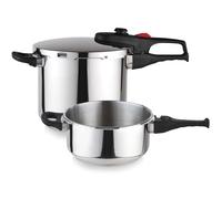 Magefesa Praktika Plus, 4 + 6 Litre Pressure Cooker Set 22 cm 18/10 Stainless Steel