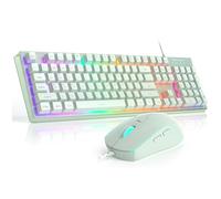 MageGee Gaming Keyboard and Mouse Combo, K1 RGB LED Backlit Keyboards with 104 Key Computer PC Gaming Keyboard for PC/Laptop (Green)