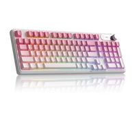 MageGee GK960 Wireless Gaming Keyboard, RGB Tri-Mode Wired/BT/2.4G Creamy Keyboard with Number Pad, 4000mAh Battery, Knob Control, Side Printed Keycaps, 19-Key Anti-Ghosting for Win/Mac