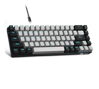 MageGee Portable 60% Mechanical Gaming Keyboard, MK-Box LED Backlit Compact 68 Keys Mini Wired Office Keyboard with Blue Switch for Windows Laptop PC Mac - Grey/Black
