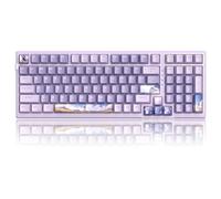 MageGee SKY98 Wireless Gasket Mechanical Gaming Keyboard, 96% Hot Swappable RGB Custom Creamy Keyboard with 5-Layer Sound Padding, BT/2.4G/USB-C, NKRO for Win/Mac (Lavender, Violet Switch)