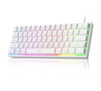 MageGee TS91 60% Wired Gaming Keyboard, QWERTY US layout, RGB Backlit 61 Key Ultra-Compact Keyboard, TS91 Ergonomic Waterproof Mechanical Feeling Office Computer Keyboards for PC, MAC, PS4, Xbox ONE G