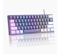 MageGee Waterproof Mechanical Feeling 60% Gaming Keyboard,Ultra-Compact Mini 61 Keys Keyboard RGB Backlit