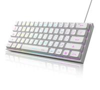 MageGee Waterproof Mechanical Feeling 60% Gaming Keyboard,Ultra-Compact Mini 61 Keys Keyboard RGB Backlit