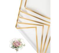 Magemata Dusty White Gold Wrapping Paper - Luxury Floral Gift Wrap for Men/Women, Baby Showers, Festive Hampers (Tear-Resistant)