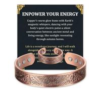 MagEnergy 99.9% Pure Copper Magnetic Bracelet with 6 Powerful Magnets, Cuff Bangle with Jewelry Gift Box (CBG356-SET)