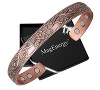 MagEnergy 99.99% Pure Copper Magnetic Bracelet for Women, Adjustable Cuff