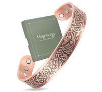 MagEnergy Copper Bracelet for Men 99.99% Pure Copper 3500 Gauss Magnetic Therapy Bracelet for Men, Birthday Present, 7.3inches Vintage, Adjustable Jewelry