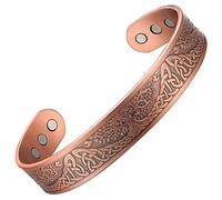 MagEnergy Copper Bracelet for Men Life of Tree, 99.9% Copper Magnetic Bracelet 7.3",Adjustable Cuff Bangle Jewerly Gift