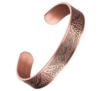 MagEnergy Copper Bracelet for Men & Women, 100% Pure Copper Bracelets, Raw, Solid & Uncoated Handmade Timeless Tibetan Bracelet