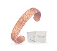 MagEnergy Copper Bracelet for Men & Women, 100% Pure Copper Bracelets, Raw, Solid & Uncoated Handmade Timeless Tibetan Bracelet(Classic Hammered Texture)