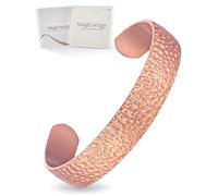 MagEnergy Copper Bracelet for Men Women, 100% Solid Copper Bracelets, Pure, Raw Handmade Hammered Copper Cuff Bangles Bracelet