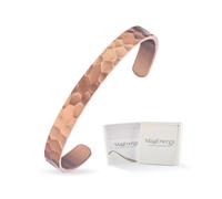 MagEnergy Copper Bracelet for Men Women, 100% Solid Copper Bracelets, Pure, Raw Handmade Hammered Copper Cuff Bangles Bracelet