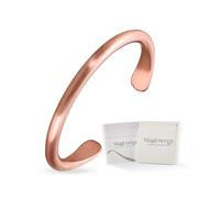 MagEnergy Copper Bracelet for Men Women, 100% Solid Copper Bracelets, Pure, Raw Handmade Hammered Copper Cuff Bangles Bracelet, 6.89 inch, Copper, no gemstone