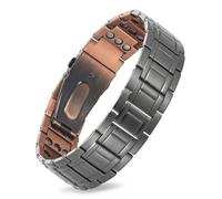MagEnergy Men's Copper Bracelet,99.9% Copper Magnetic Bracelet Adjustable Wristband with Link Removal Tool (CB587MB)