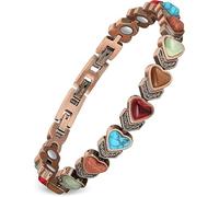 MagEnergy Pure Copper Bracelet for Women, Adjustable Magnetic Jewellery with More Designs, Elegant Daily Wear Gift (Colorful)