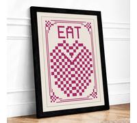 Magenta Appetite Pop Art Framed Wall Art Print A2 Black