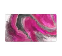 Magenta Black Grey Jewel Tone Fluid Art Swirl,Mouse Pad Large Desk Pad Computer Keyboard Mouse Mat With Non Slip Rubber Base 40 x 70 cm