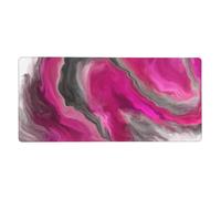 Magenta Black Grey Jewel Tone Fluid Art Swirl,Mouse Pad Large Desk Pad Computer Keyboard Mouse Mat With Non Slip Rubber Base 40 x 90 cm