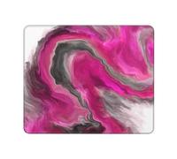 Magenta Black Grey Jewel Tone Fluid Art Swirl, Mouse Pad, Non-Slip Rubber Base Mouse Pad,Waterproof Mouse Mat