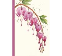 Magenta Bleeding Heart Composition Notebook: 6 x 9, 120 Pages, College Ruled, Romantic Journal for Women with a Delicate Pink and Green Watercolor Floral Design for Everyday Writing and Journaling