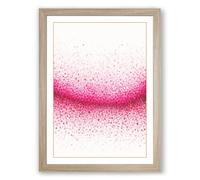 Magenta Drift Abstract Framed Wall Art Print A2 (59.4×42cm) Oak, Wall Decor for Living Room, Bedroom, Office & Home, Ready to Hang, Art Gift