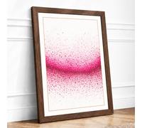 Magenta Drift Abstract Framed Wall Art Print A2 (59.4×42cm) Walnut, Wall Decor for Living Room, Bedroom, Office & Home, Ready to Hang, Art Gift