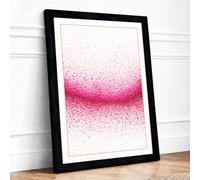Magenta Drift Abstract Framed Wall Art Print A4 (29.7×21cm) Black, Wall Decor for Living Room, Bedroom, Office & Home, Ready to Hang, Art Gift