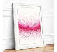 Magenta Drift Abstract Framed Wall Art Print A4 (29.7×21cm) White, Wall Decor for Living Room, Bedroom, Office & Home, Ready to Hang, Art Gift