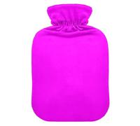 Magenta Fuchsia Solid Color Pure Plain Purple hot Water Bottle with Soft Cover, 2L Water Bag for Hand Feet Warmer, Sore Muscle, Bolsa para agua Caliente para Dolor