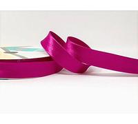 Magenta Pink Byetsa Satin Fold 18mm Bias Binding on a 3m length (N.B. this is a cut from a roll, presented on a Bertie's Bows ribbon card)