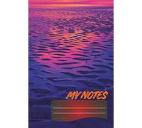 Magenta Sunset Waves - Vibrant Notebook: Lined Notebook | 150 Pages | 6×9” | Calm Sea Photography Series | Hardcover