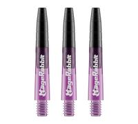 MageRabbit Dart Shafts, 35mm, Multi-Colour, 3-Piece Set, Compatible with Soft and Steel Darts (Black Head, purple)