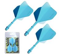MageRabbit Moulded Dart Flights And Dart Stem Professional Dart Accessories Pack Of 3 Dart Flight And Shafts 3Color (blue)