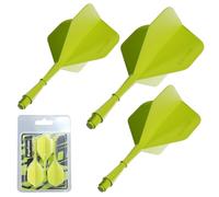MageRabbit Moulded Dart Flights And Dart Stem Professional Dart Accessories Pack Of 3 Dart Flight And Shafts 3Color (green)