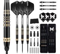 MageRabbit Steel Tip Darts Set,Copper Materials Barrel, 3pcs Metal Darts With Dart Case+Flights+Aluminum Shafts+Dart Accessories