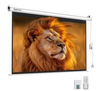 MageScreen 120" 16:9 Motorized Projector Screen with Dual-Side Power Inlet | Electric Automatic Pull Down Projector Screen with remote, Wall & Ceiling Mount 4K HD 3D Movie Screen for Indoor Home