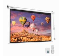 MageScreen 84" 16:9 Motorized Projector Screen with Dual-Side Power Inlet | Electric Automatic Pull Down Projector Screen with remote, Wall & Ceiling Mount 4K HD 3D Movie Screen for Indoor Home