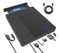 Magesh External Blu-ray Drive, BD Blu-Ray Drive Burner with USB 3.0 Type-C Portable Blu-ray Drive, Portable 3D CDDVD Burner, Optical Blu-ray Drive for Laptop PC Desktop Windows 10 11