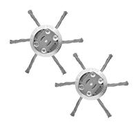 Magesh Pack of 2 steel wire grass trimmers: weed brush for grass trimmer and brush cutter - high durability - ideal for precise grass trimming in the garden and suitable for many models trimmer head