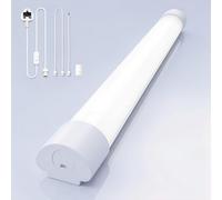MAGFIPOY LED Garage Lighting 1.2M 36W 4FT Plug in | LED Batten Light Fixture for Shed Loft Workbench, No-Flicker Ceiling Tube Light, Easy Install Utility Lamp for Kitchen
