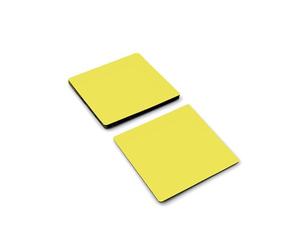 MagFlex® 75x75mm Flexible Magnetic Sheet - Gloss Yellow Dry-Wipe (Pack of 5)